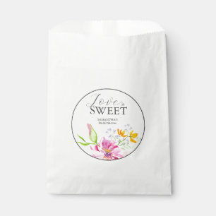 Pink Floral Bridal Shower Favour Bags