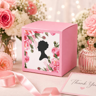 PINK FLORAL BRIDAL SHOWER FAVOUR BOX