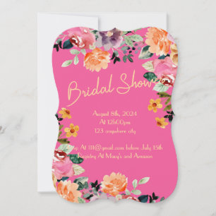 PINK FLORAL BRIDAL SHOWER INVITATION