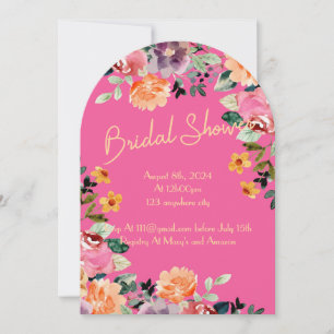 PINK FLORAL BRIDAL SHOWER INVITATION