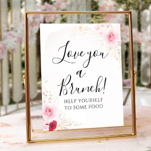 Pink Floral Bridal Shower Sign