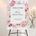 Pink Floral Bridal Shower Welcome