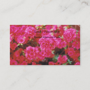 Pink floral business cards