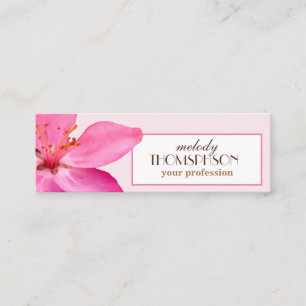 Pink Floral Business Cards
