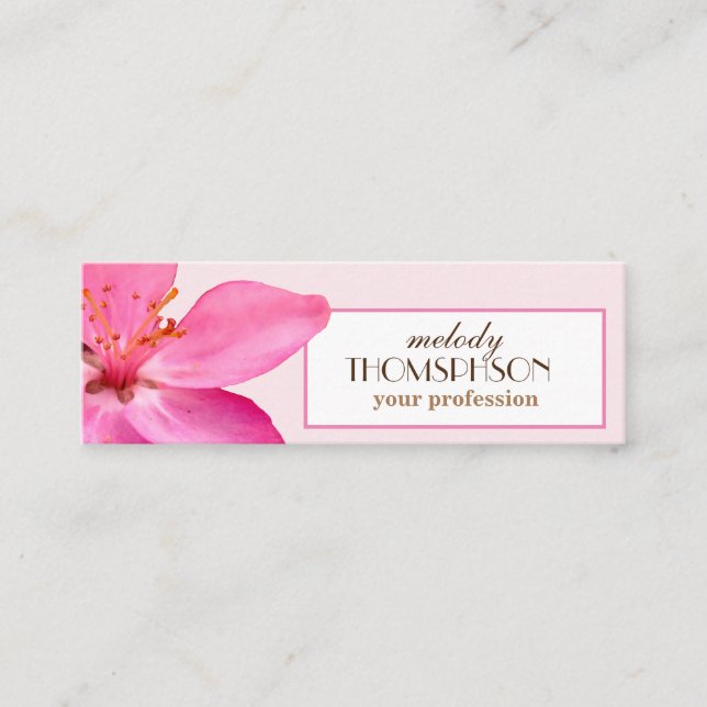 Pink   Floral Business Cards (Front)
