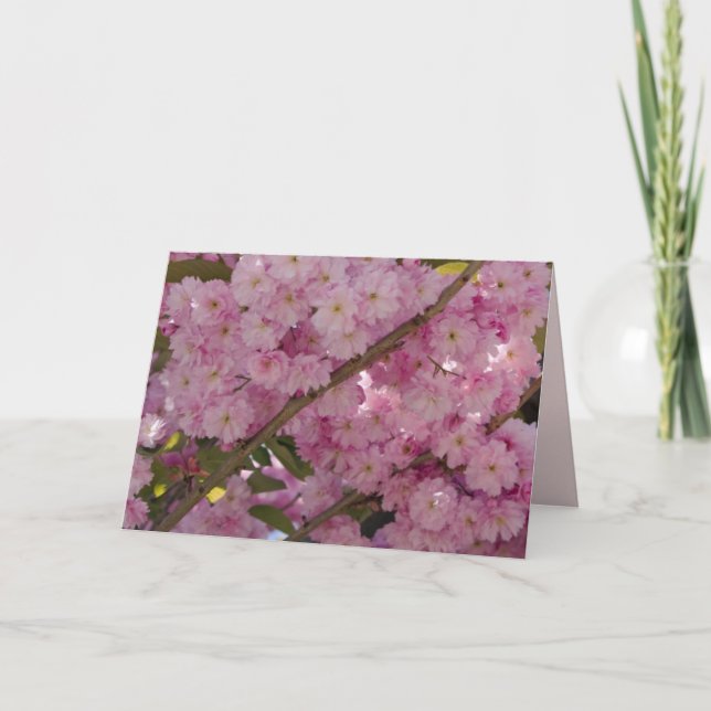 Pink Floral & Butterfly Card (Front)