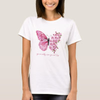 Pink Floral Butterfly Exactly Where You Need to Be