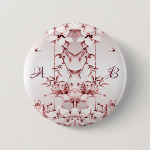 Pink Floral Button