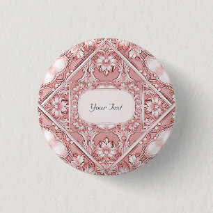 Pink Floral Button