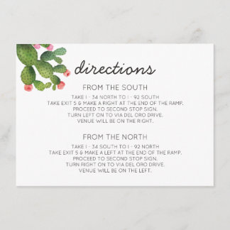 Pink Floral Cactus Enclosure Card