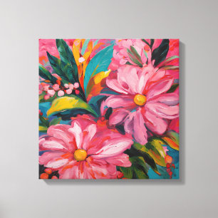 Pink Floral Canvas Print