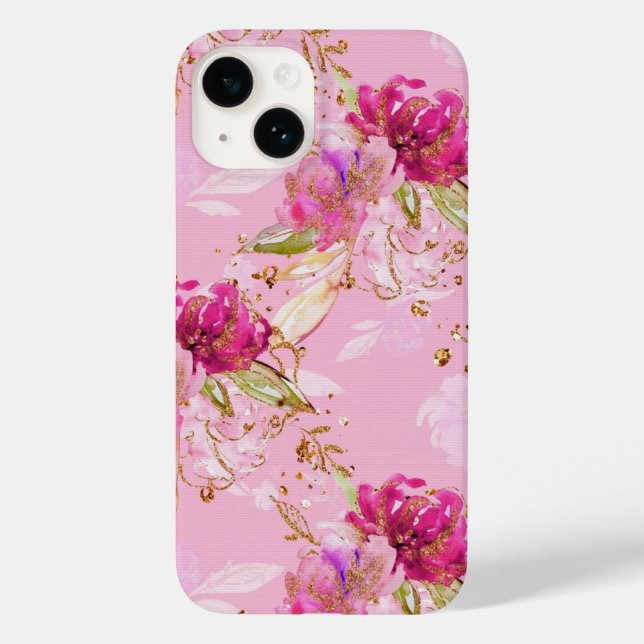 Pink floral Case-Mate iPhone case (Back)