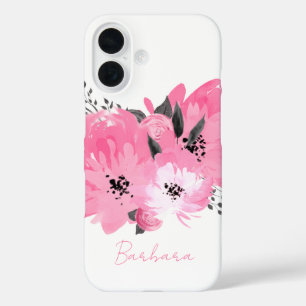 Pink Floral iPhone 16 Case