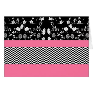 pink floral chevron
