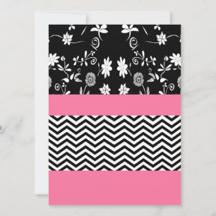 pink floral chevron