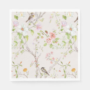 Pink Floral Chinoiserie Napkin