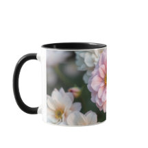 Pink Floral Coffee Cup