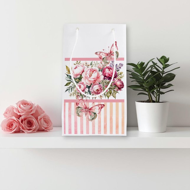 Pink Floral Cottage Small Gift Bag  (Creator Uploaded)