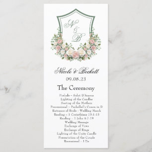 Pink Floral Crest Programme