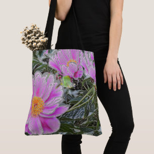 PINK FLORAL CROSS-OVER BODY TOTE BAG