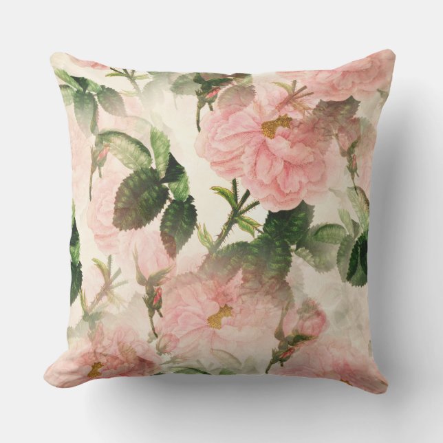 Pink Floral Cushion (Front)