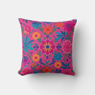 pink floral cushion