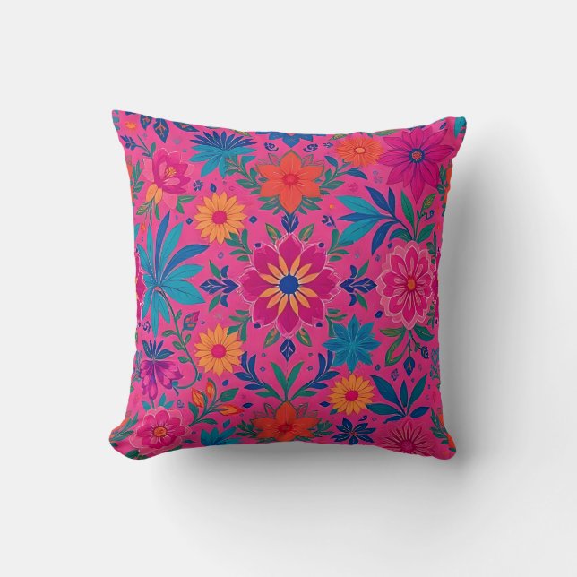 pink floral cushion (Front)