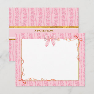 Pink Floral    Custom Stationery Memo Pad for Here Card
