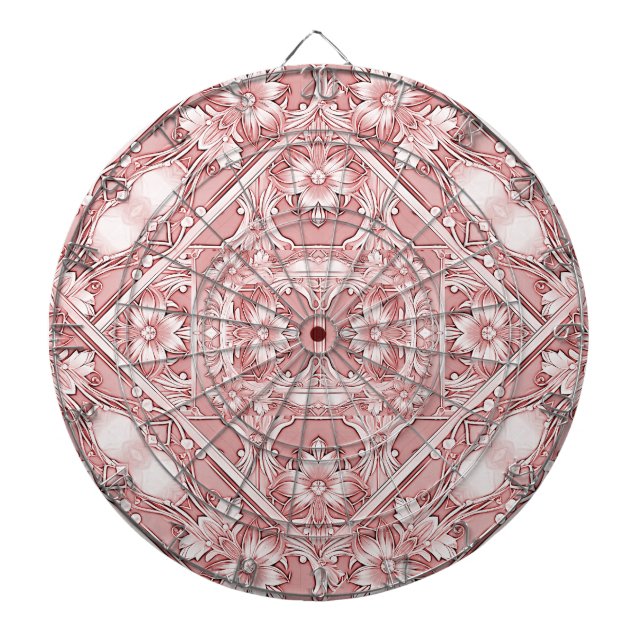 Pink Floral Dartboard (Front)