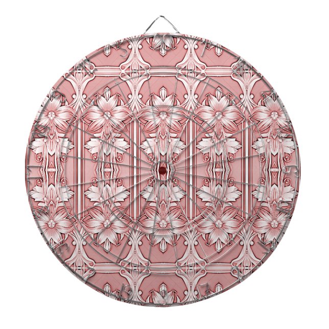 Pink Floral Dartboard (Front)