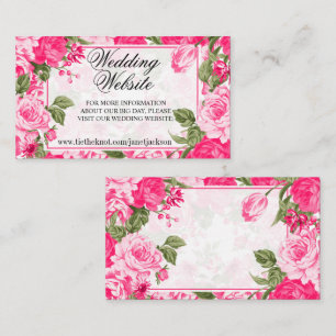 Pink Floral Design -  Create your own  Enclosure Card