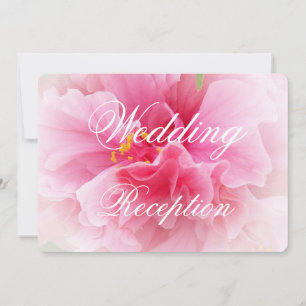 Pink Floral Design Wedding Reception Invitation