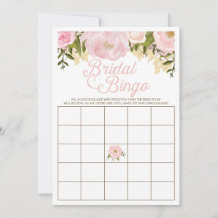 Pink Floral Double Sided Bridal Shower Game