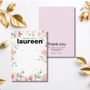 Pink Floral Earring Display  Business Card