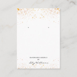 Pink Floral Earring Display Holder Card