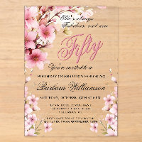 Pink Floral Elegance 50th & Fab Birthday Party