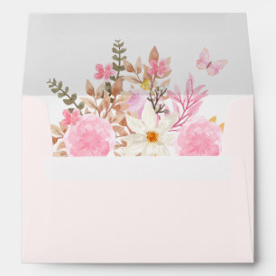 Pink floral  envelope