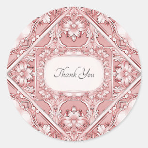 Pink Floral Envelope Seal Sticker