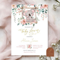 Pink Floral Eucalyptus Koala Australian Baby Girl