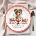 Pink Floral Fairy 1st Birthday Party Paper Plates<br><div class="desc">✅ For matching items search 73F in my collections ✅ Make your celebration magical with these whimsical girl birthday paper plates featuring a cute fairy, pink flowers, and charming mushrooms. Designed in soft blush and pastel pink tones, this enchanting floral theme creates a dreamy party atmosphere. Moreover, the combination of...</div>