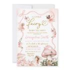 Pink Floral Fairy Baby Shower Invitation