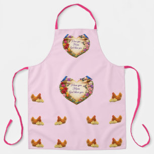 Pink Floral Faith-Inspired Kitchen Apron for Mom