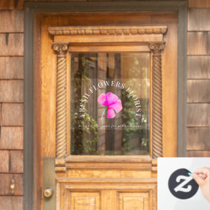 Pink floral florist business watercolor