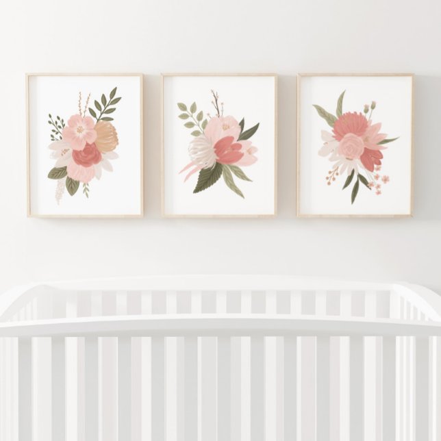 Pink Floral Flower Girl Nursery Decor (Creator Uploaded)
