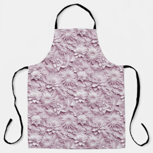 Pink Floral Flowers Apron