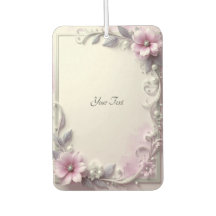 Pink Floral Frame Air Freshener