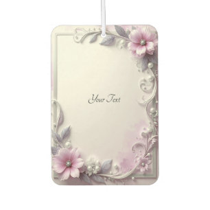 Pink Floral Frame Air Freshener