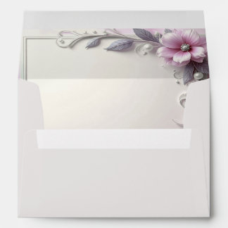 Pink Floral Frame Envelope