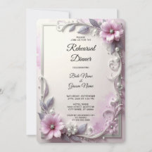 Pink Floral Frame Rehearsal Dinner