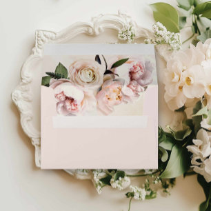 Pink Floral Garden Bridal Shower  Envelope